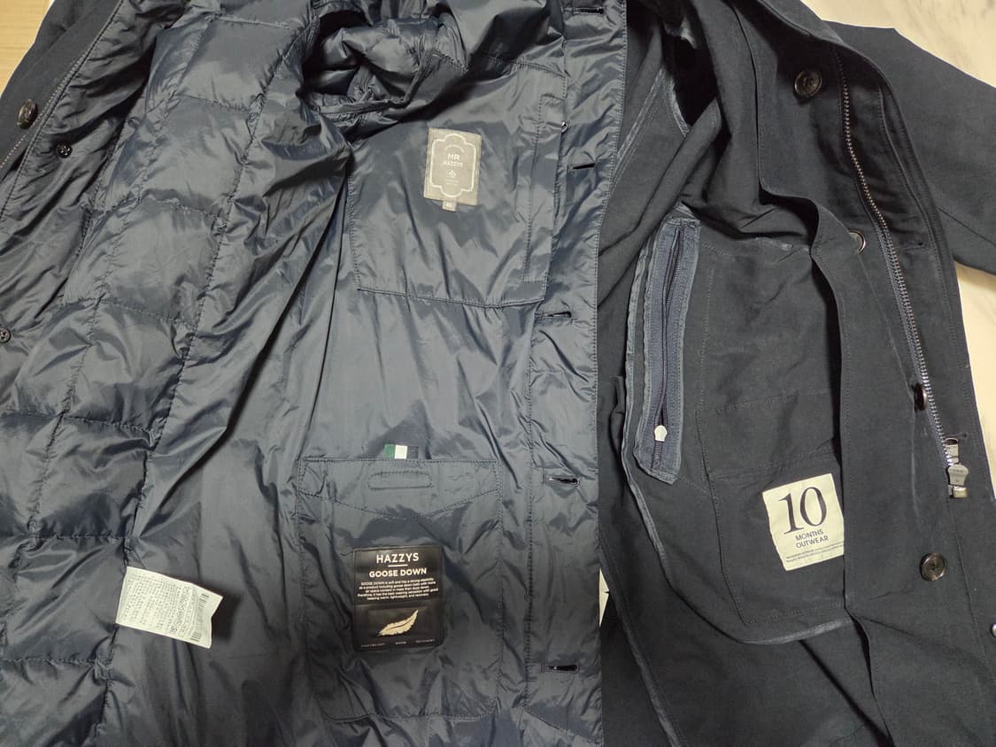 헤지스 구스다운 내피탈착 하프 코트 상품이미지8