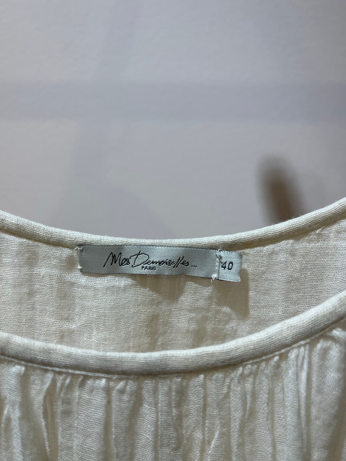 프랑스 거즈면 프릴 탑 상품이미지3