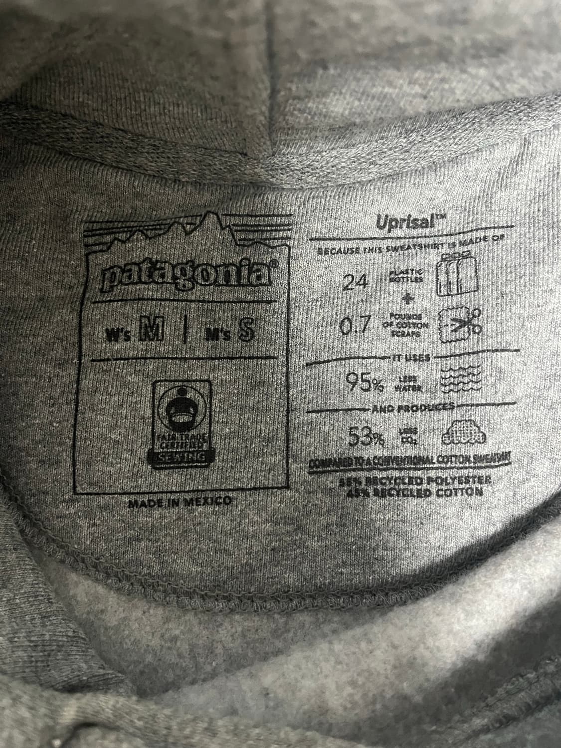 파타고니아 그레이 후드티 상품이미지3