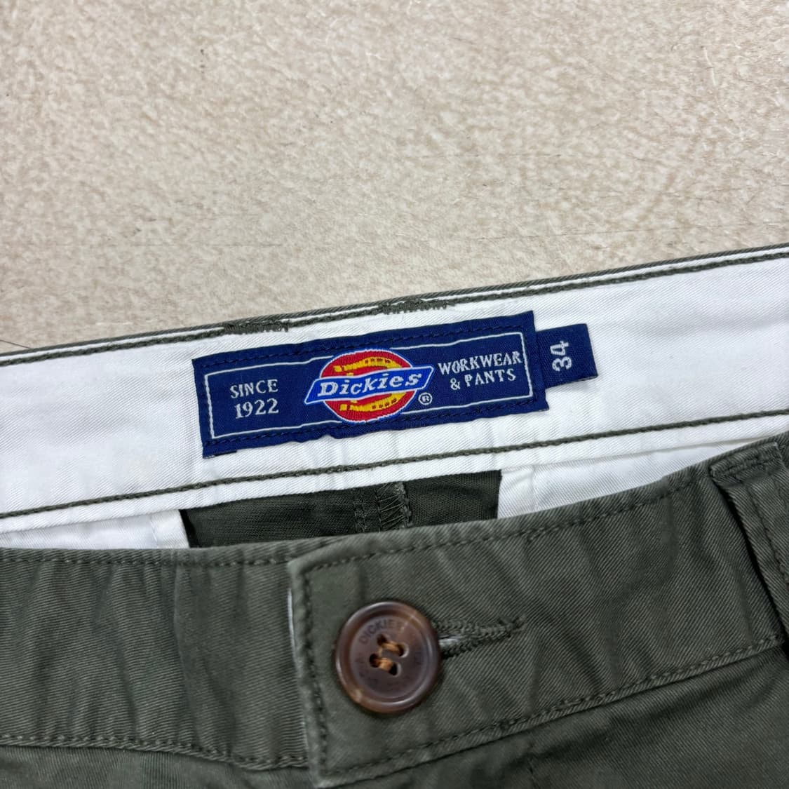 디키즈 카키 코튼 팬츠 상품이미지3