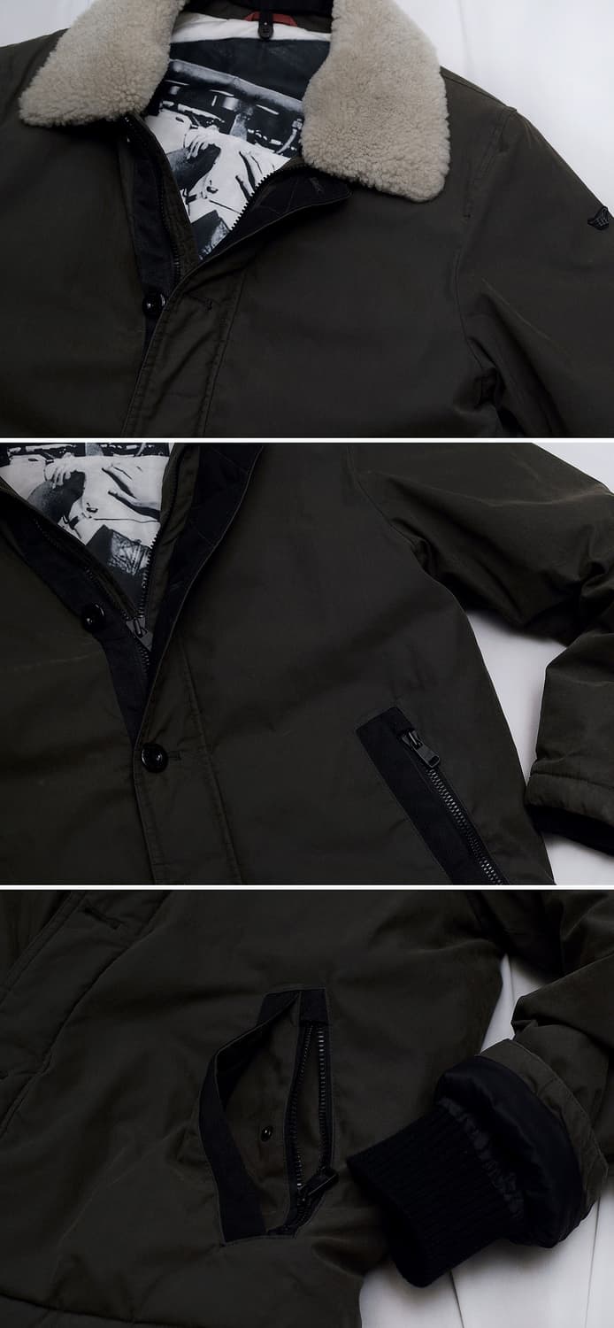 헨리코튼 스핏파이어 양털카라 구스다운 패딩 봄버 (95-100) 상품이미지8