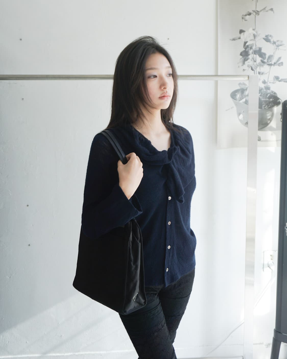 Y’S draped collar wool cardigan 상품이미지2