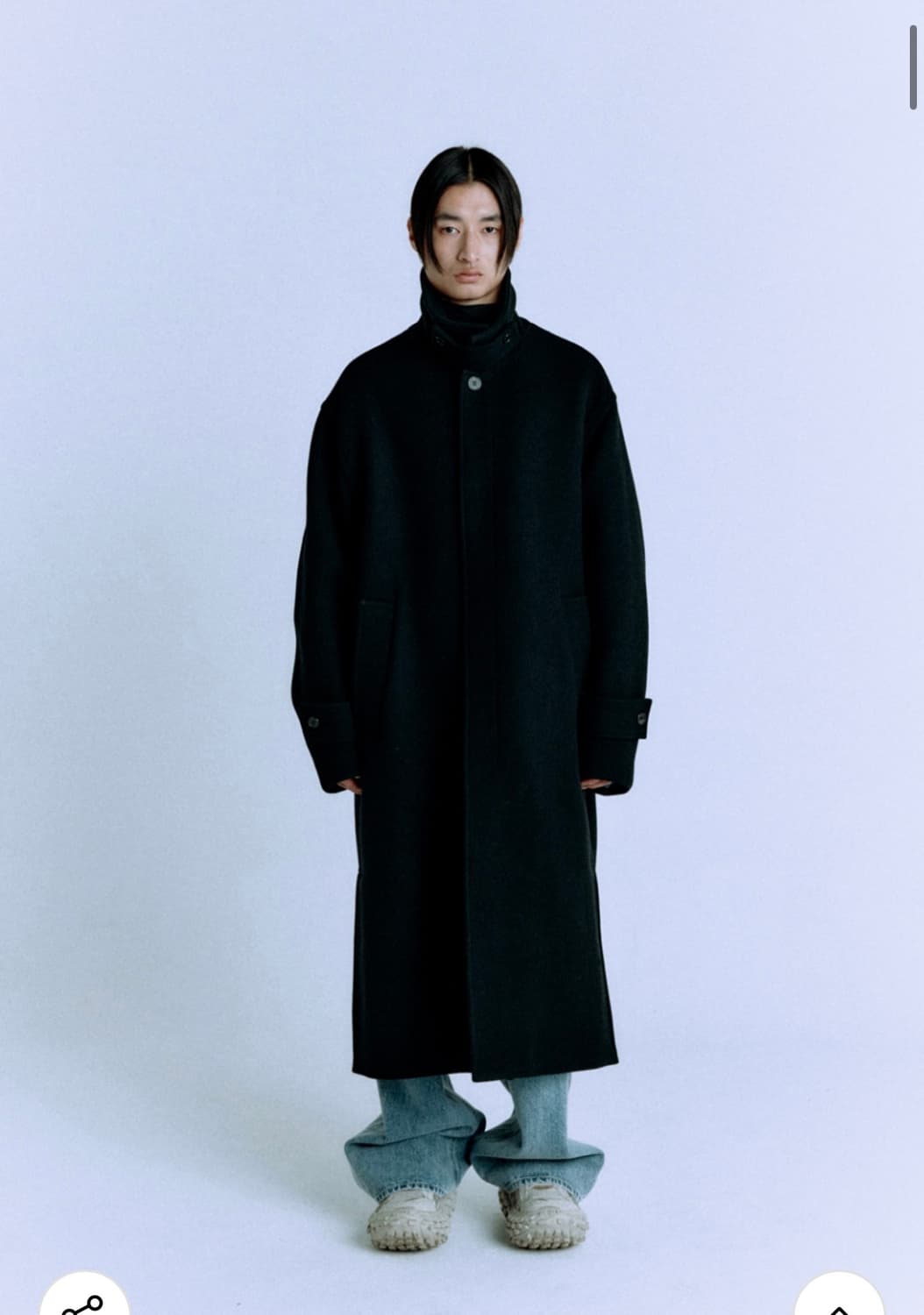 인터섹션 오버사이즈 발마칸 맥시 코트 블랙 (2) 상품이미지1