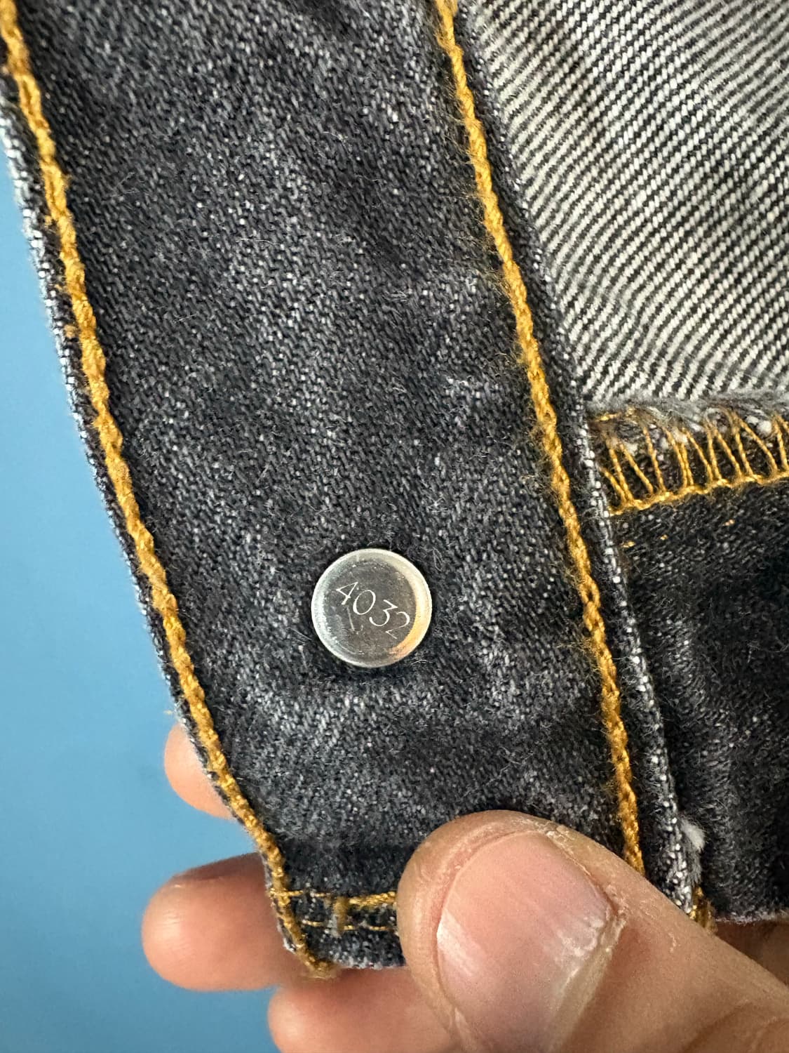 00’s Levis black 501 denim pant. 상품이미지8