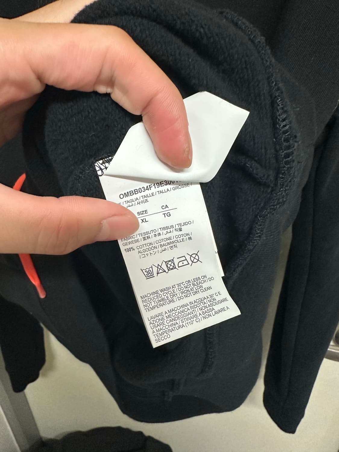 Off-White 후드티 XL 블랙 (105-110) 19FW 마지막 상품이미지7