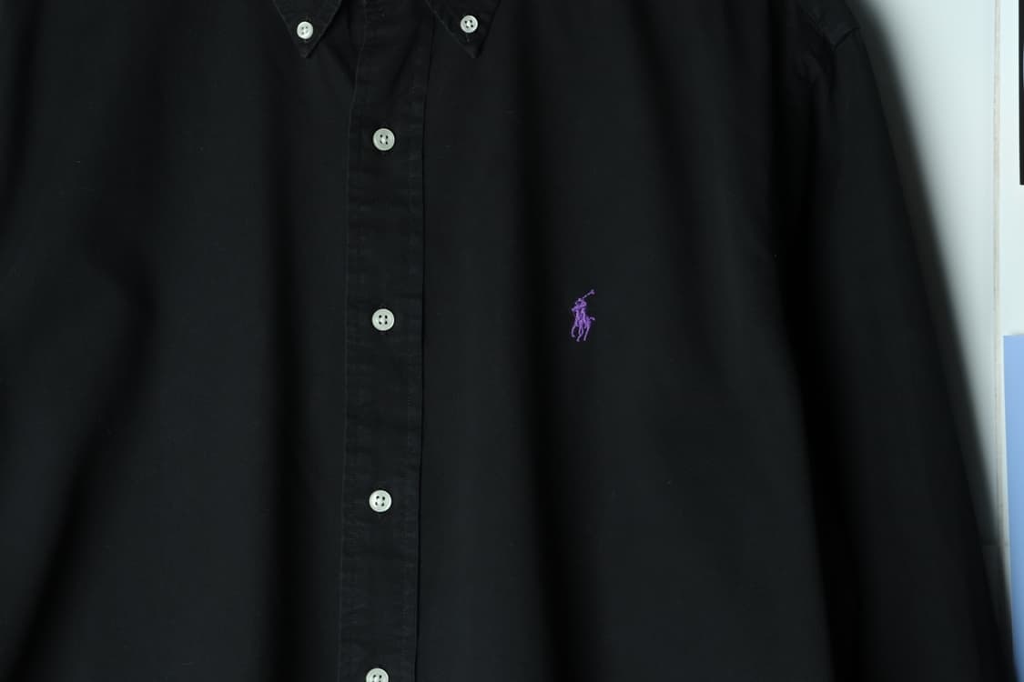 (XL-2XL) 폴로 랄프로렌 셔츠 남방 USA 무지 블랙-H31850 상품이미지5