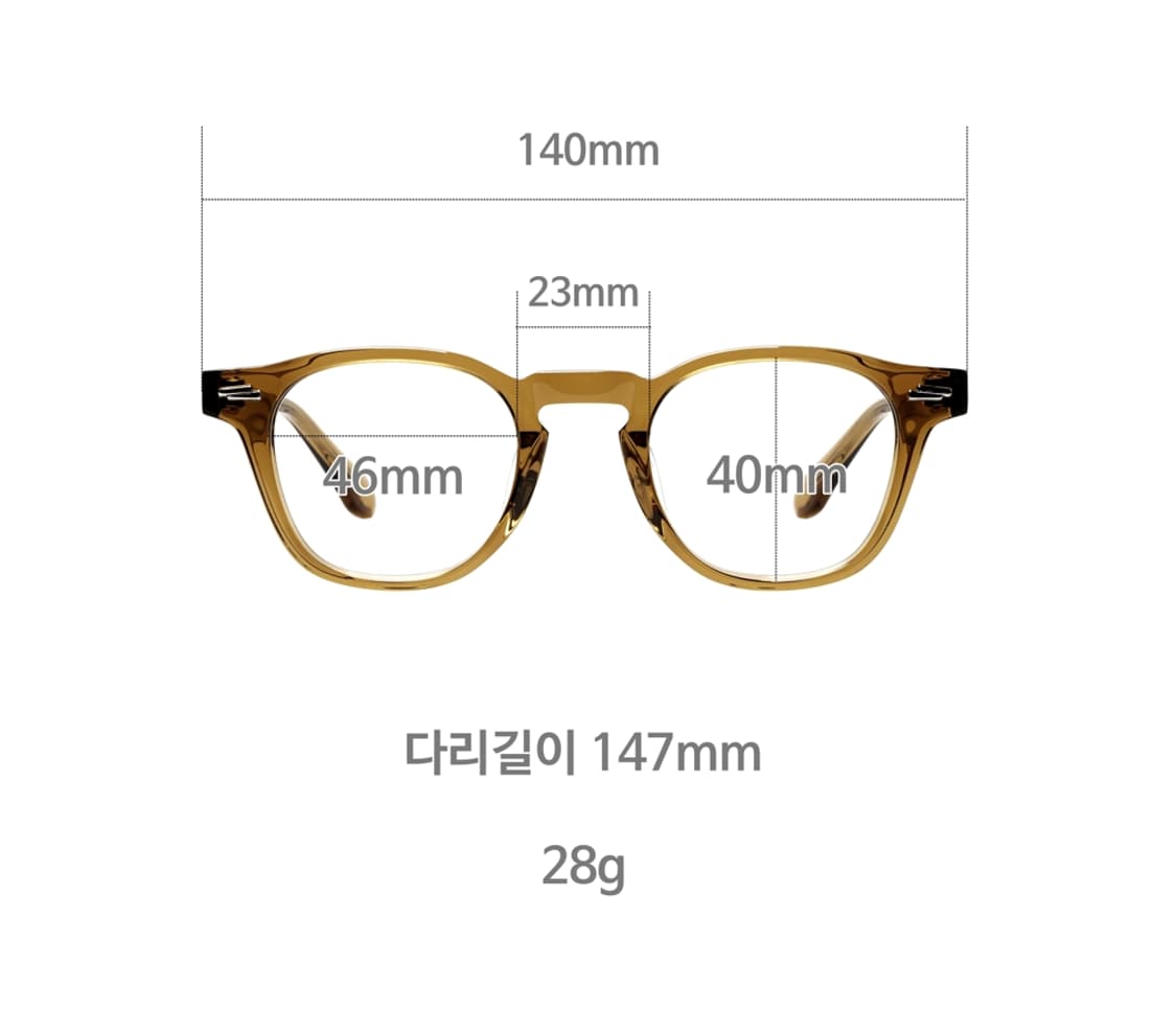 46사이즈의 아넬형 안경, 새제품  상품이미지6