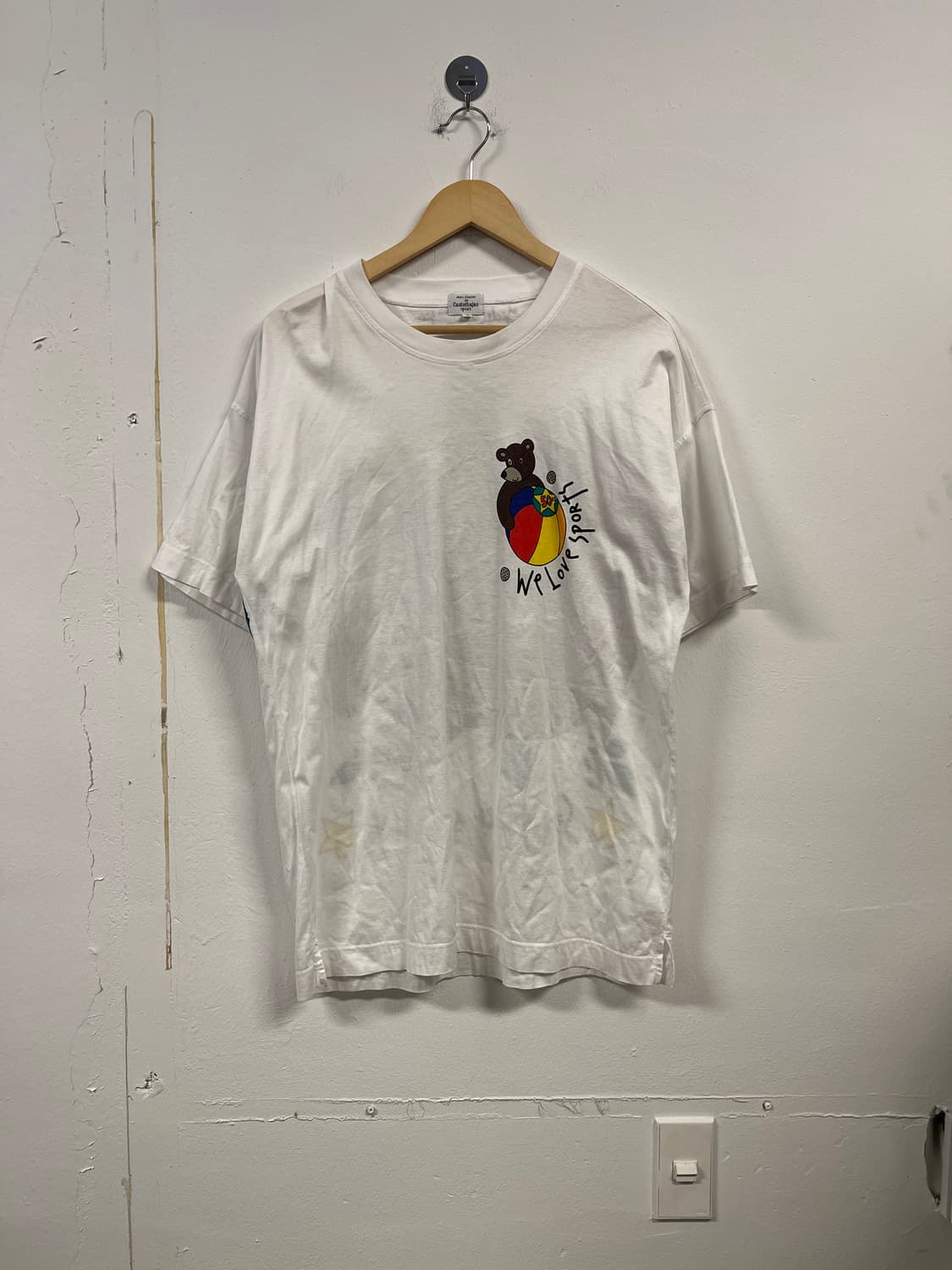 XL) 카스텔바작 Castelbajac화이트 프린팅 반팔티 T297 상품이미지1