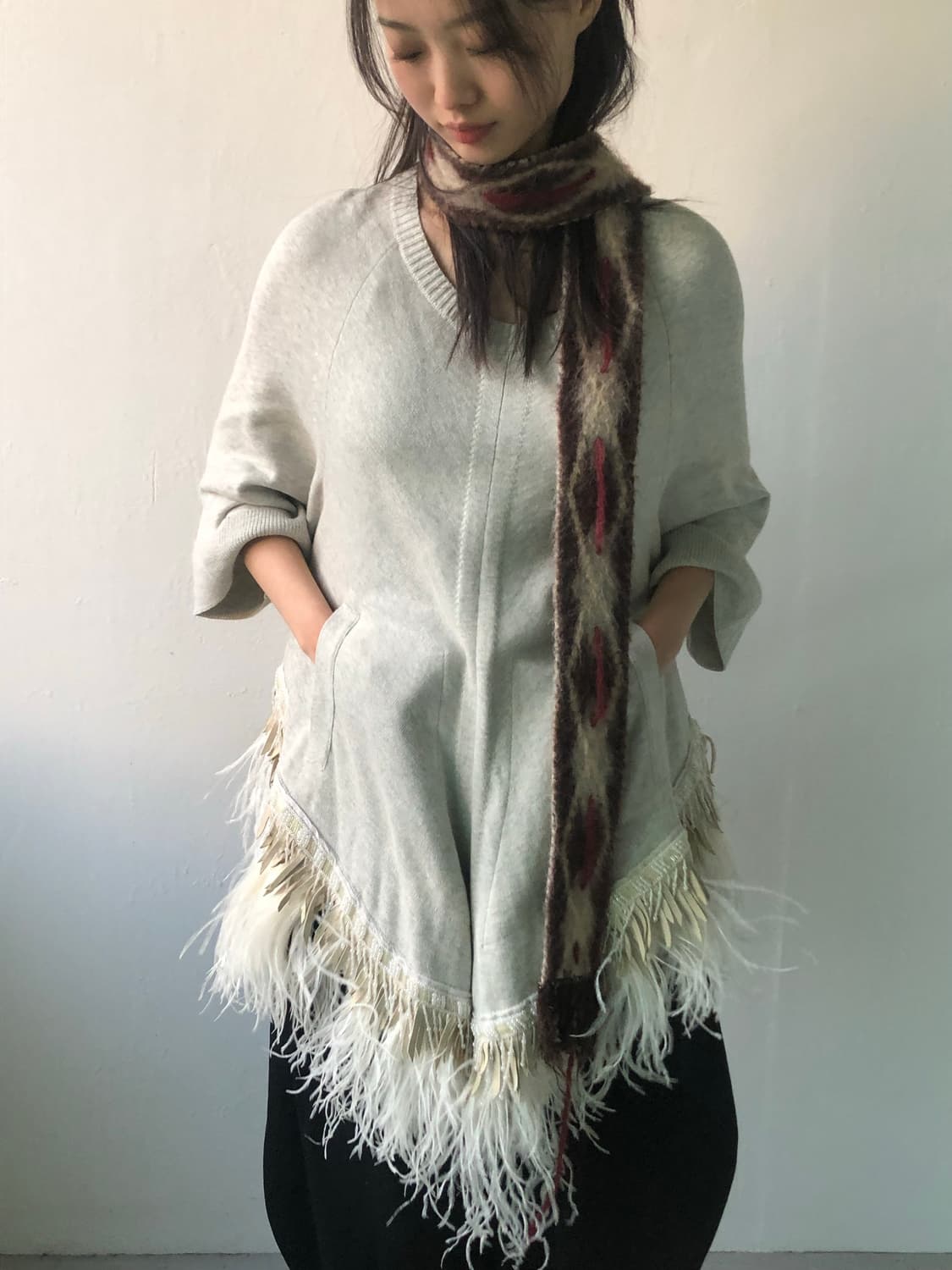 사카이 페더 캐시미어 스웨터 상품이미지1