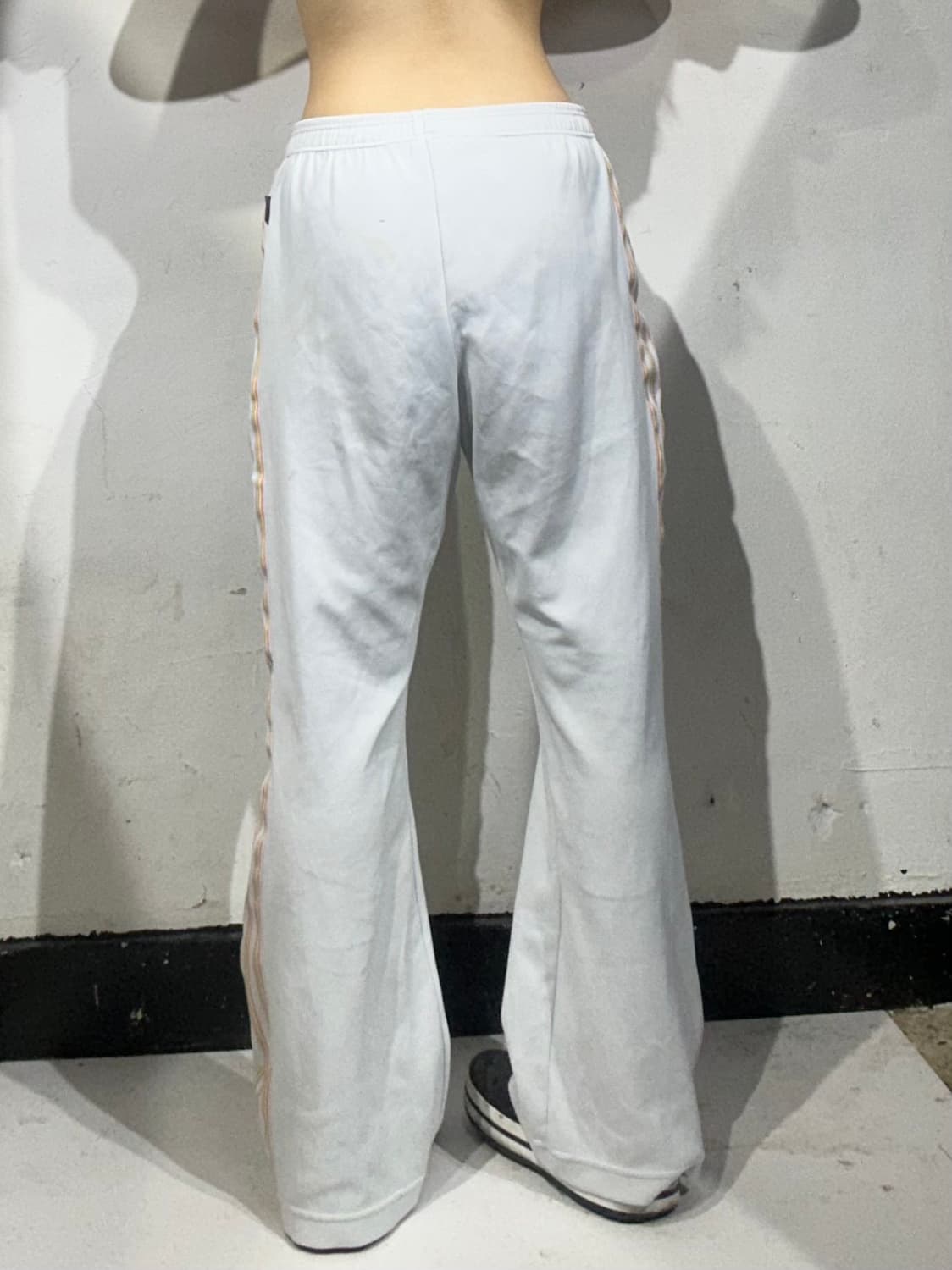 아디다스 와이드 화이트 옐로우 삼선 트레이닝 팬츠 M 상품이미지3