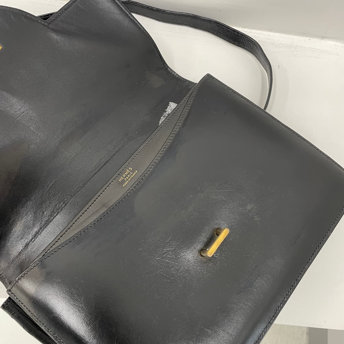 에르메스 산드린 블릭 레더 플랩 숄더백 상품이미지7