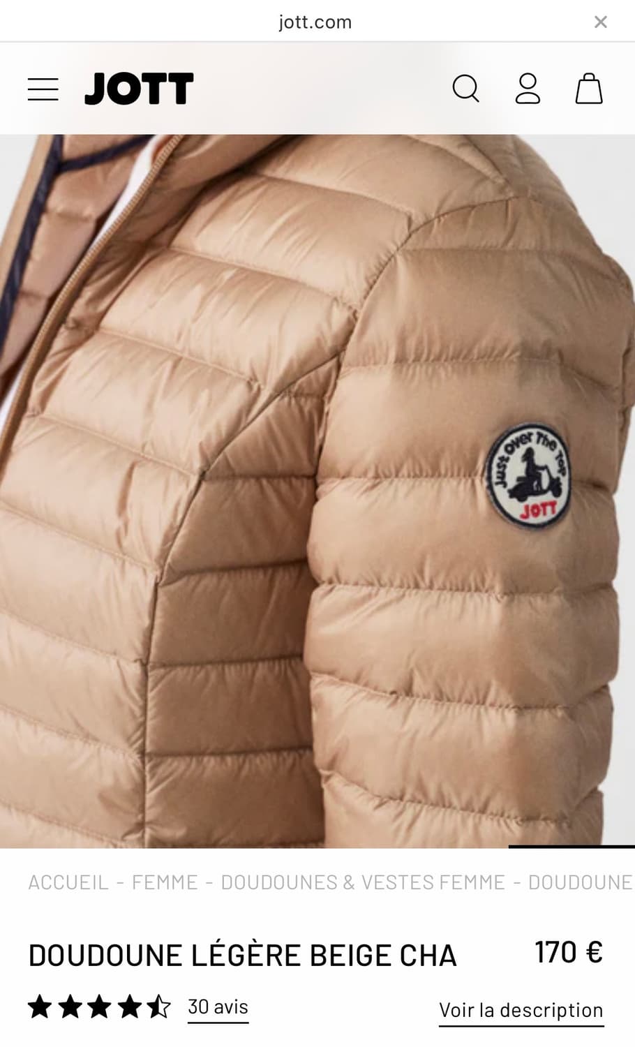 Jott 여성 경량패딩 상품이미지2