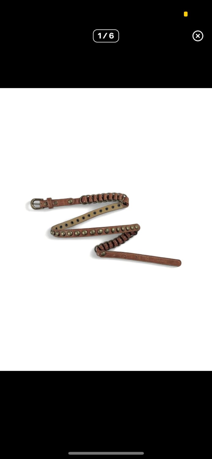 빈티지 스터드 레더 벨트 상품이미지1