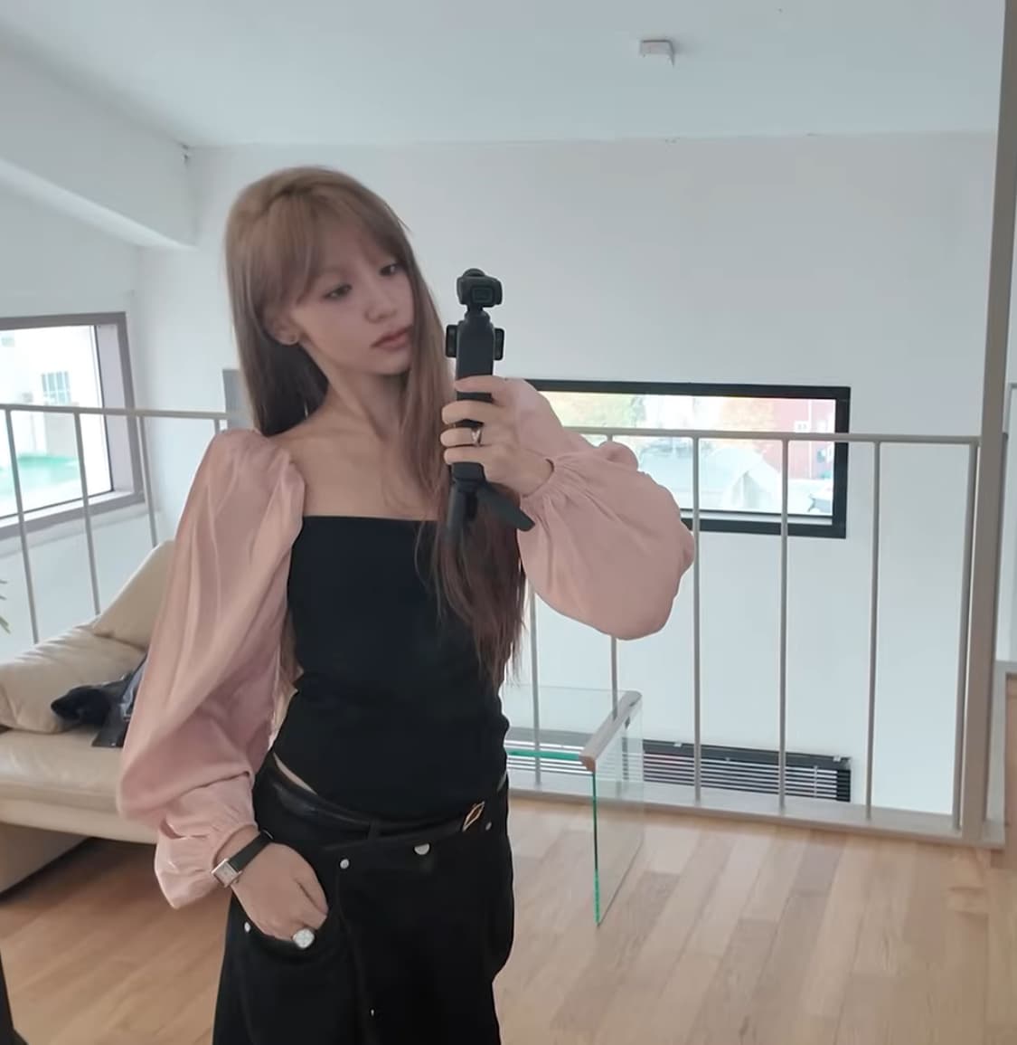 나야와시 님 착용, 자라 핑크 벌룬 소매 바디수트 상품이미지4