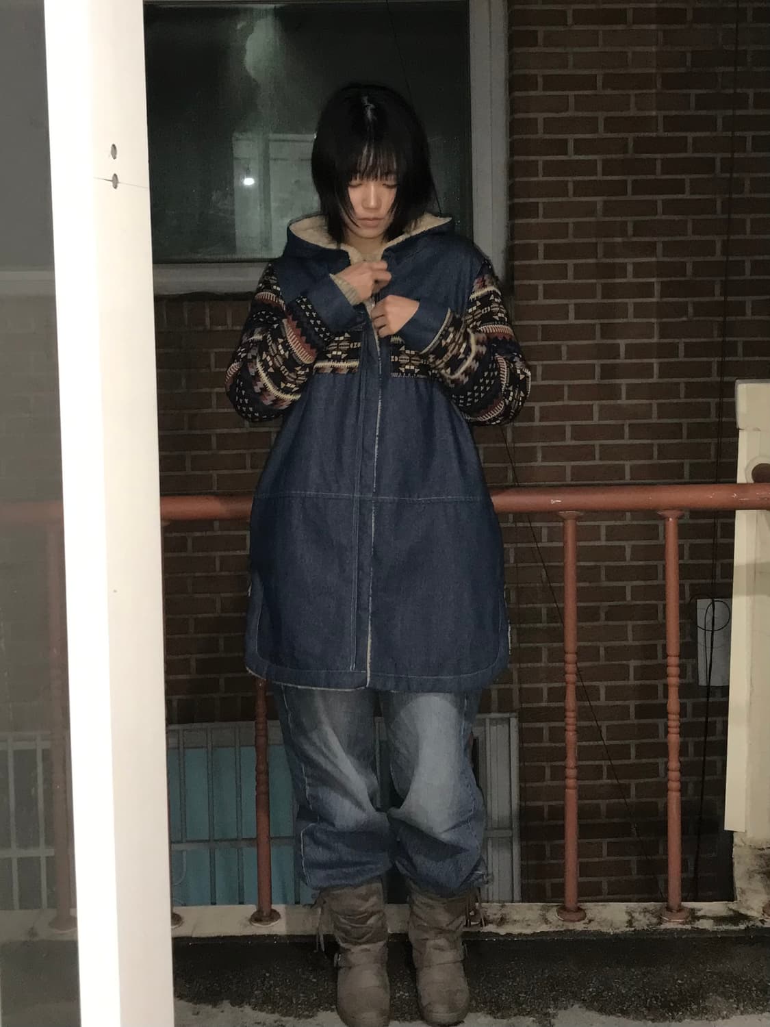 Ethnic hood zip-up 상품이미지3