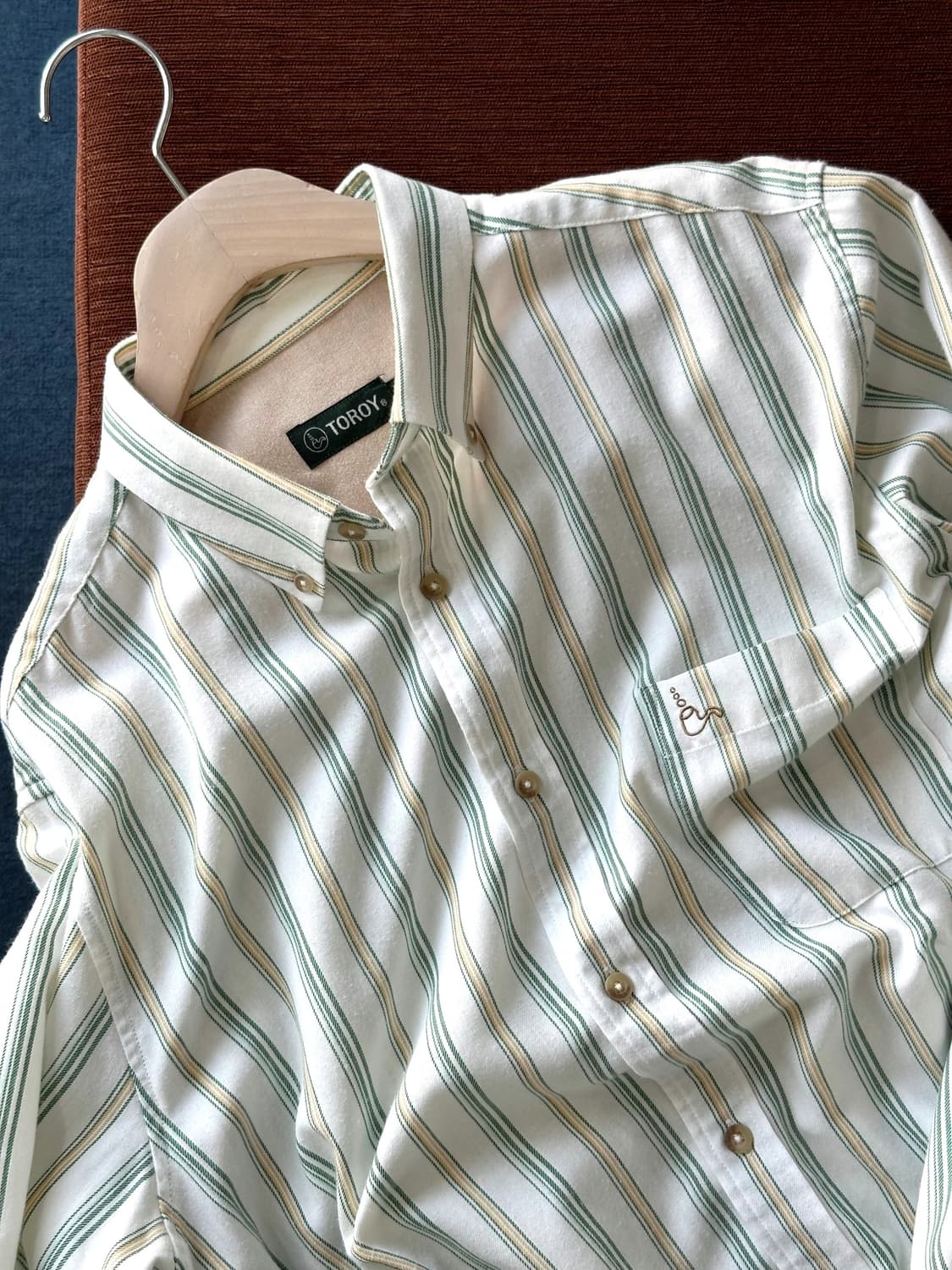 Design stitch multi stripe shirt 상품이미지1