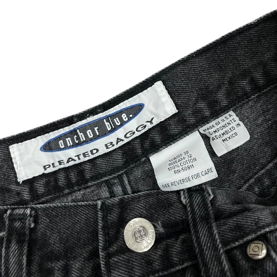 anchor blue 흑청 배기 데님팬츠 상품이미지4