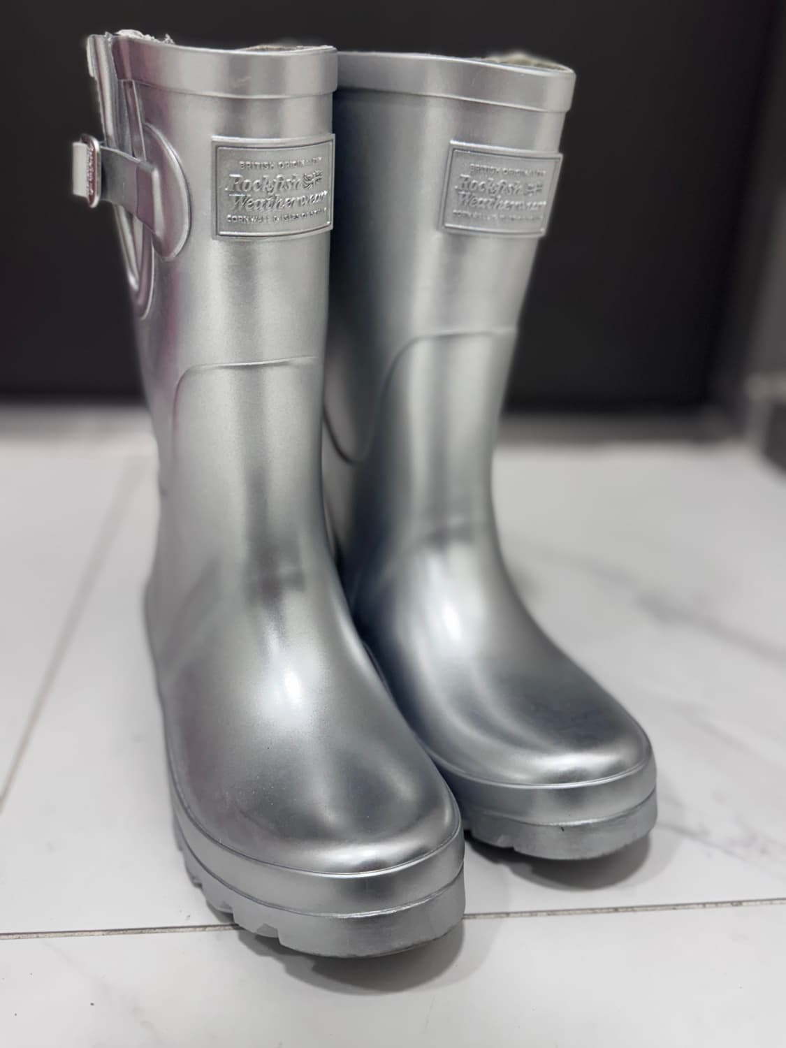 락피쉬 웨더웨어오리지널 숏 레인부츠 실버 상품이미지1