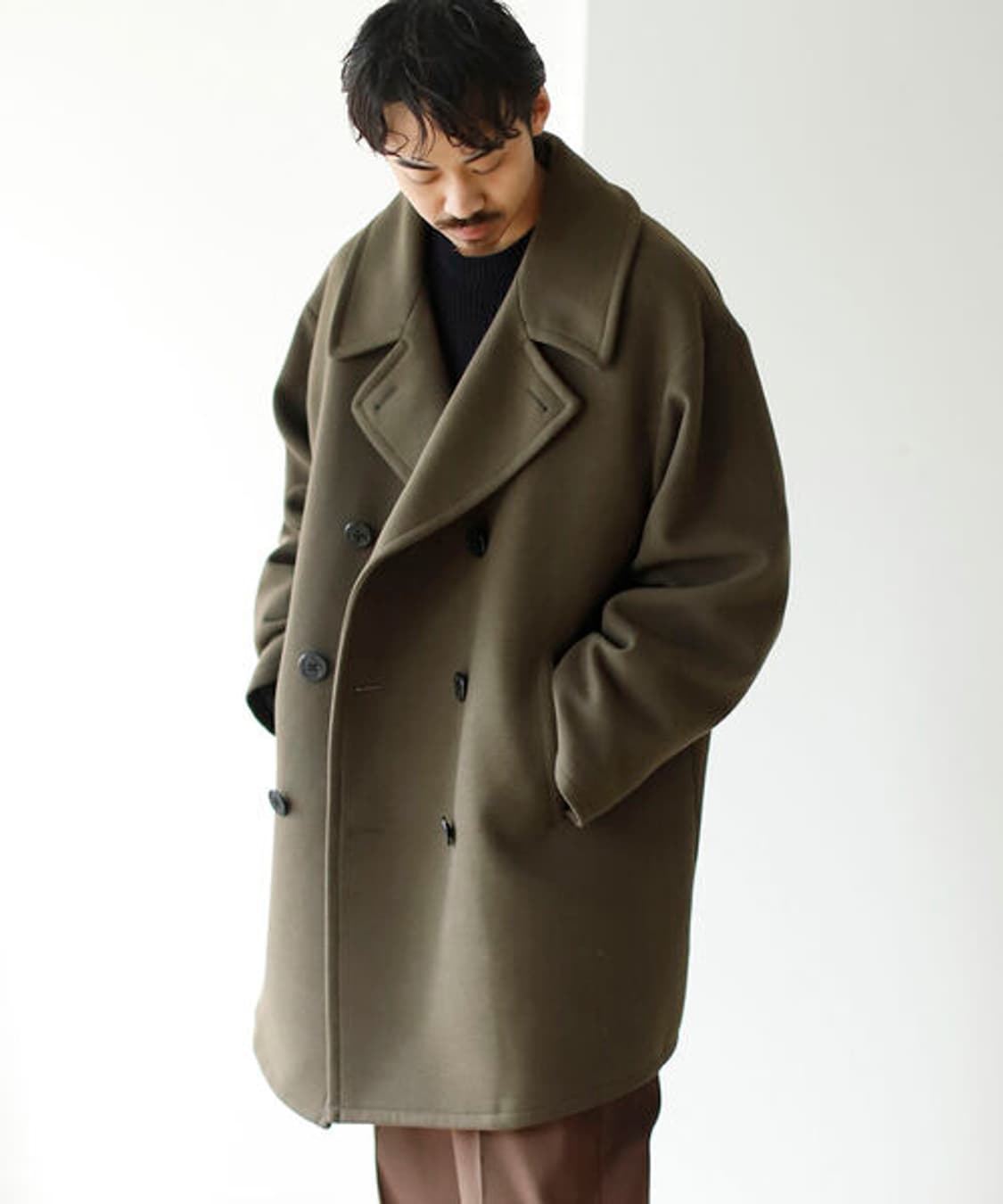 BEAMS Fleece Easy Pea Coat 상품이미지3