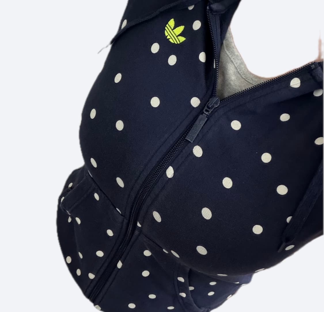 ✨아디다스 도트 딱붙핏 파이어버드 네이비 후드집업✨ 상품이미지1