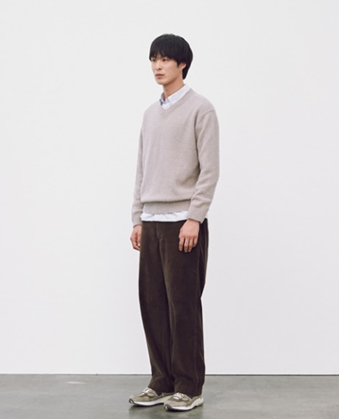 포터리 23FW 코듀로이 와이드팬츠 브라운 3사이즈 상품이미지2