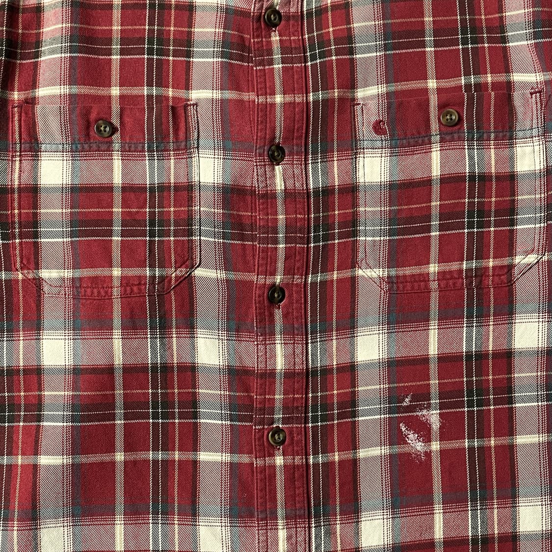 CARHARTT 칼하트 빈티지 레드 체크 워크 셔츠 A00413 상품이미지3