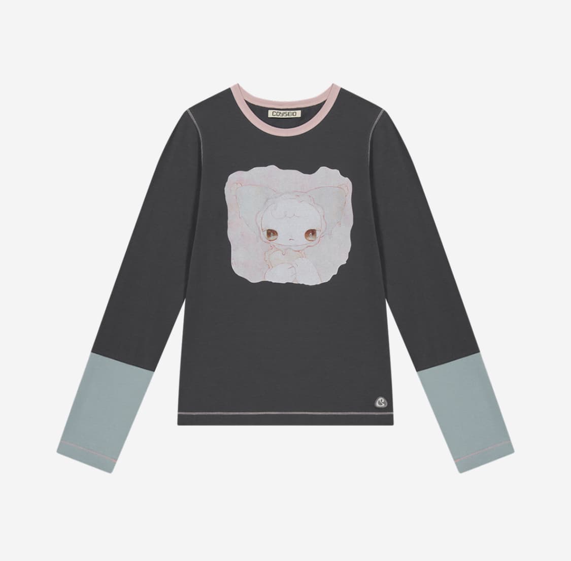 코이세이오 블러쉬 롱슬리브 차콜 상품이미지1