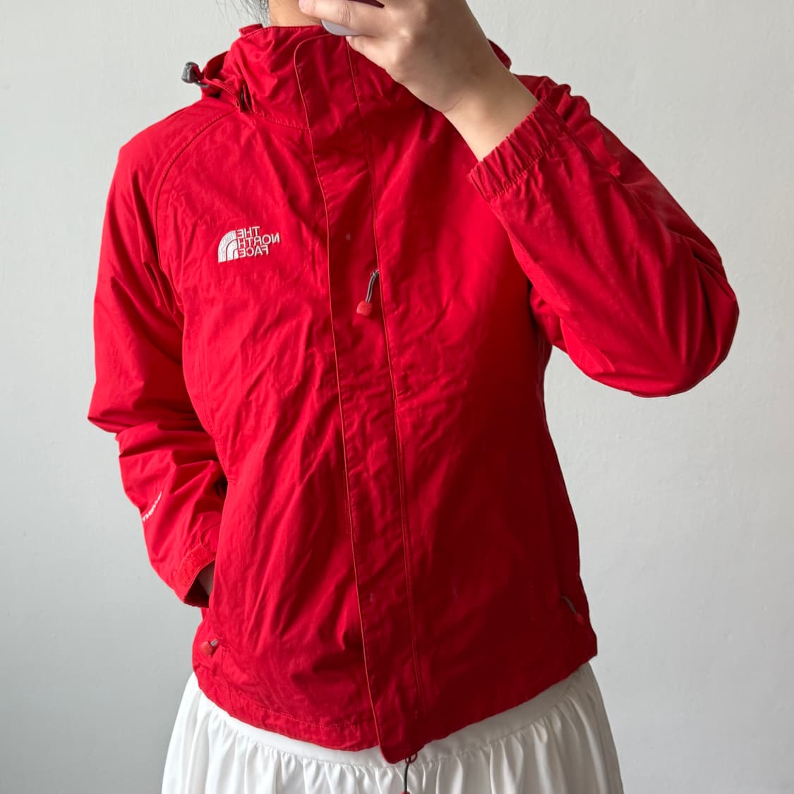[M] 노스페이스 우먼 레드 바람막이 상품이미지2