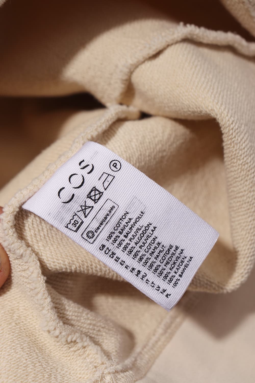 COS 아이보리 맨투맨 women XS 상품이미지5