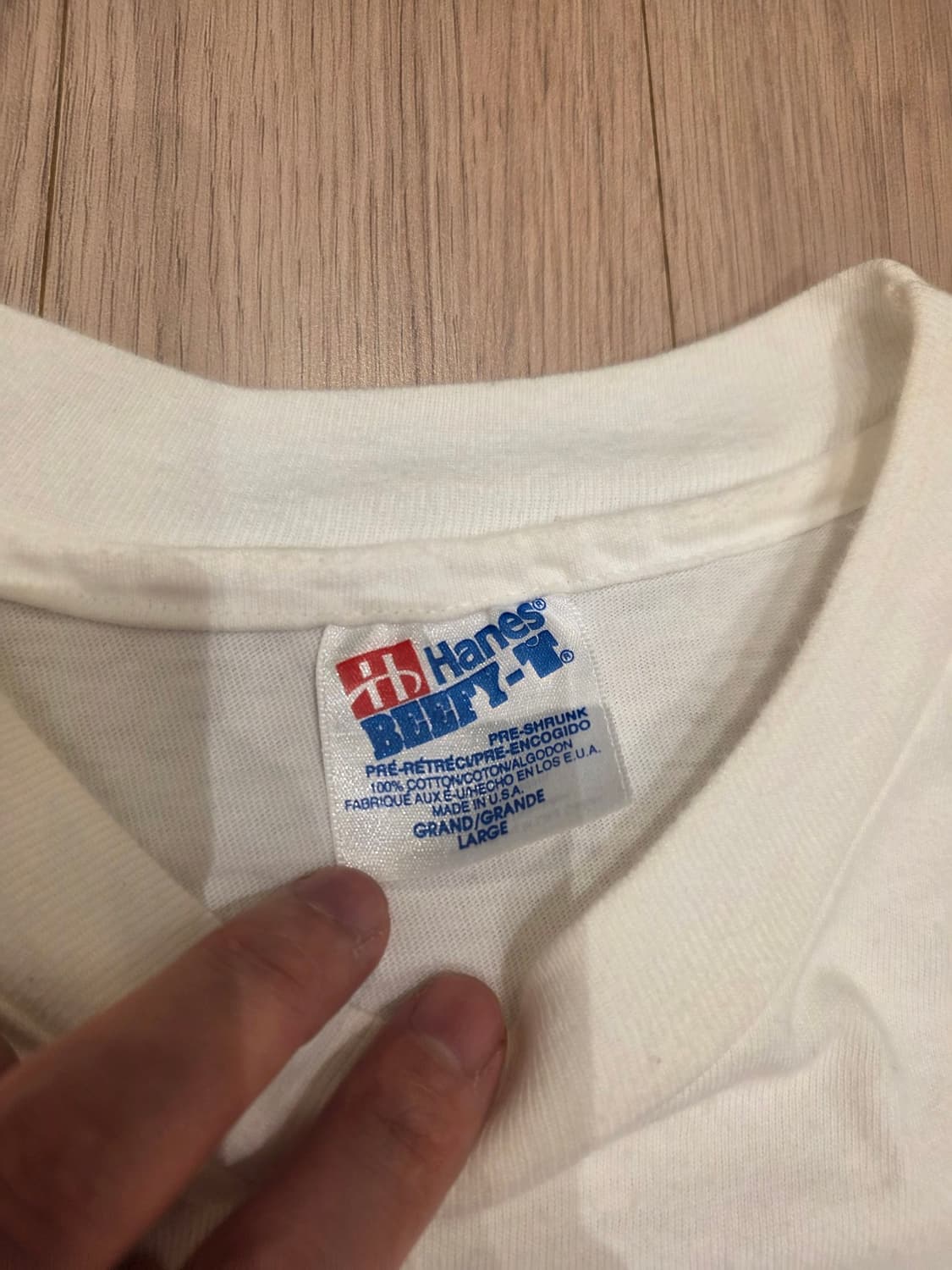 90's 빈티지 헤인즈 싱글스티치 티셔츠 상품이미지3