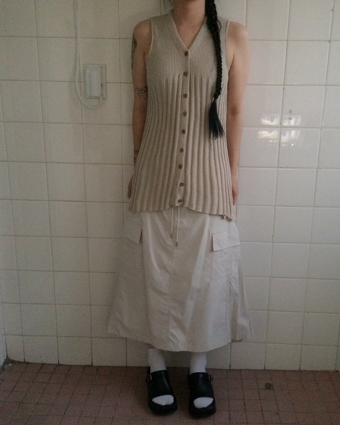 Ribbed sleeveless 상품이미지1