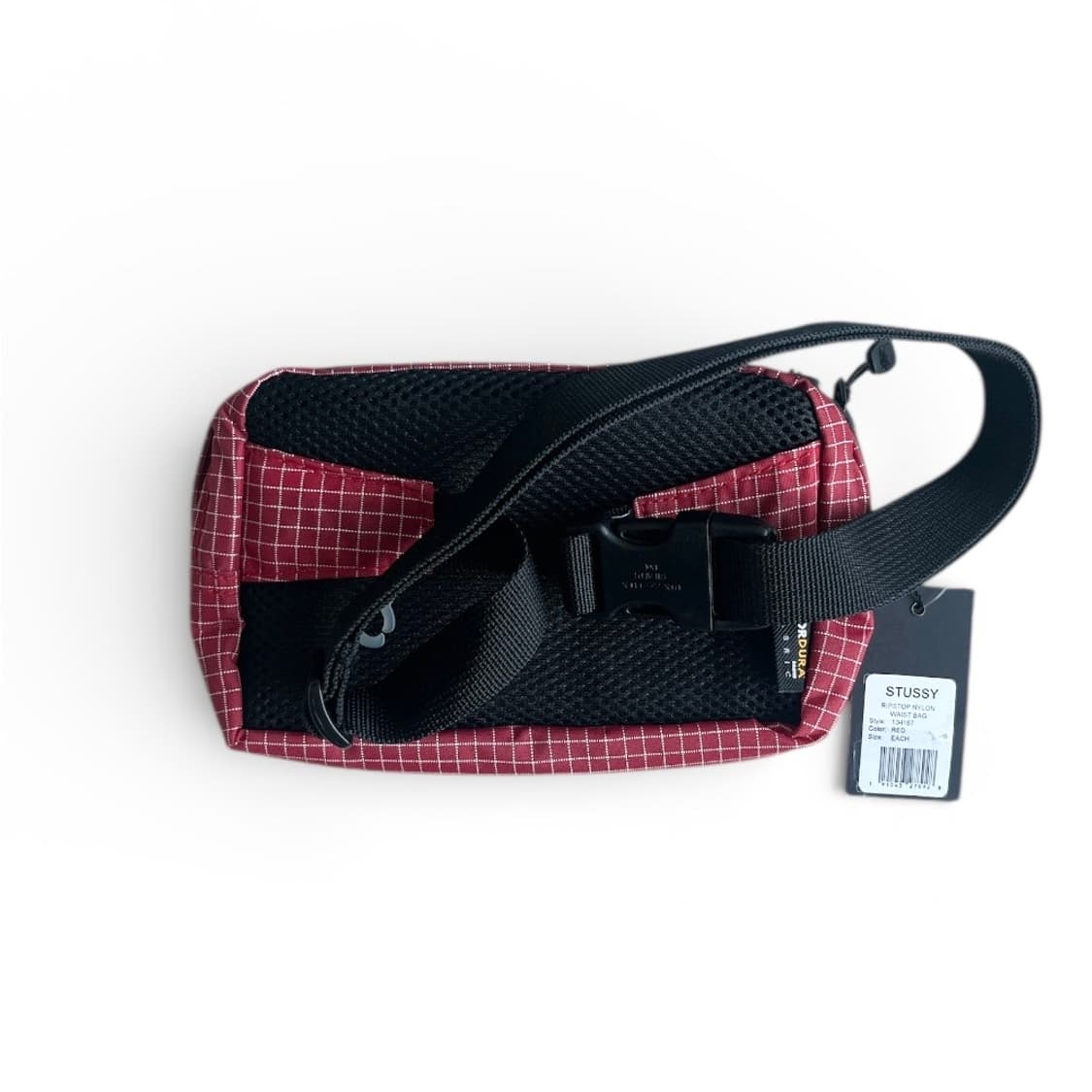 스투시 코듀라 리플렉티브 웨이스트백 체크 레드 상품이미지2
