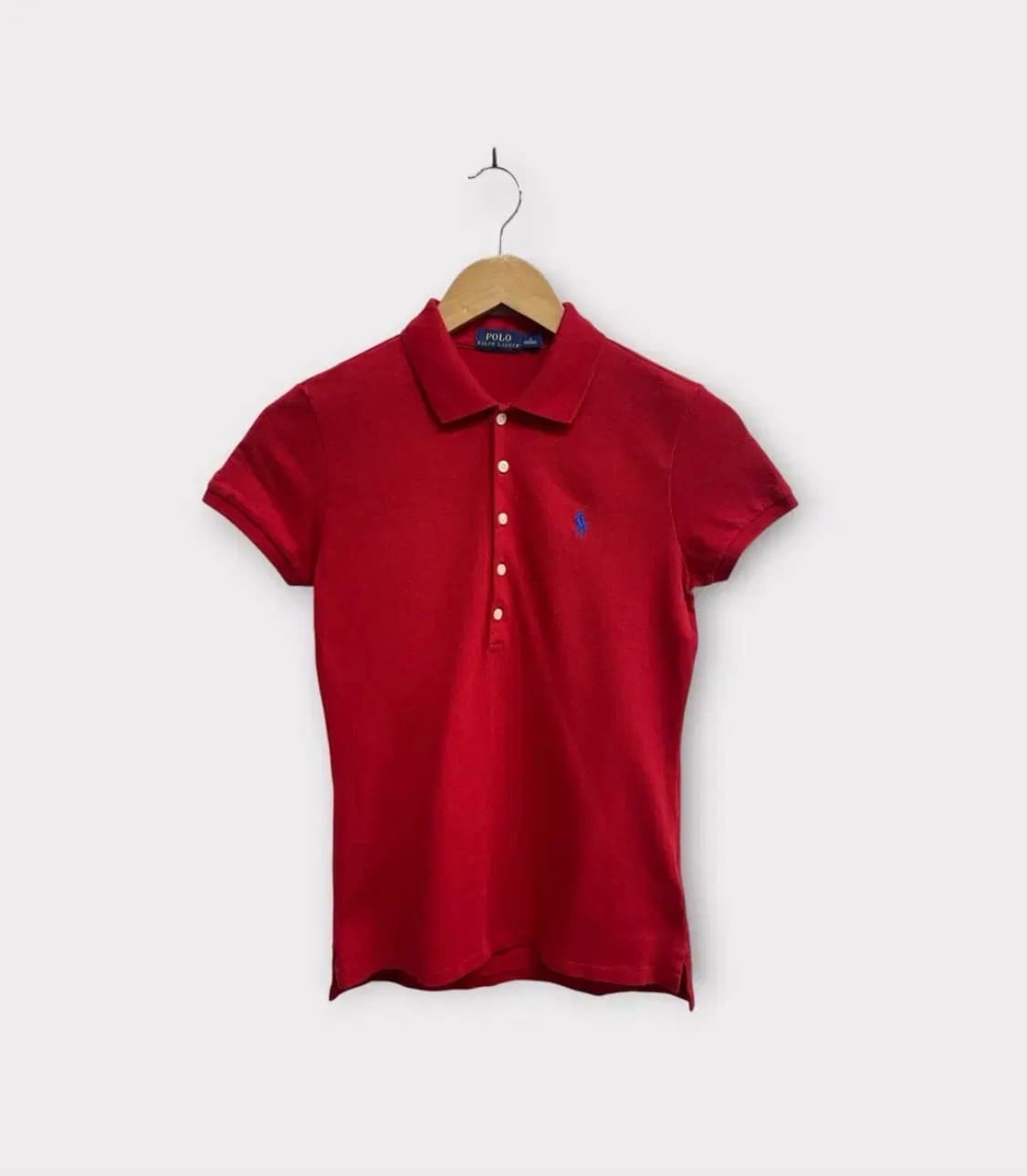 폴로 랄프로렌 레드 PK 반팔티 S 상품이미지1