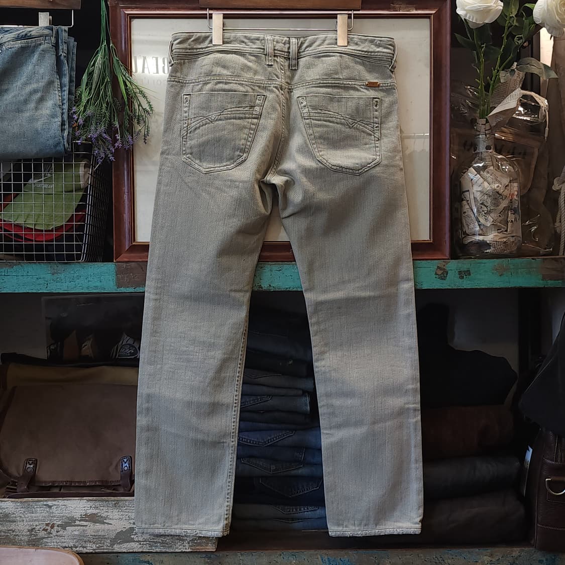 디젤 헤비코튼 코튼 팬츠 워크팬츠 페인팅 커스텀 33 상품이미지3