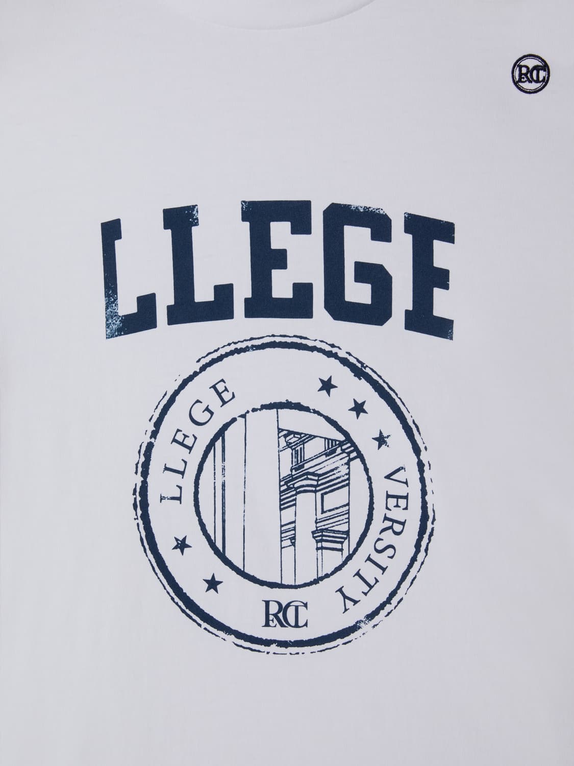 렉토 LLEGE 로고 티셔츠 오프 화이트 상품이미지2