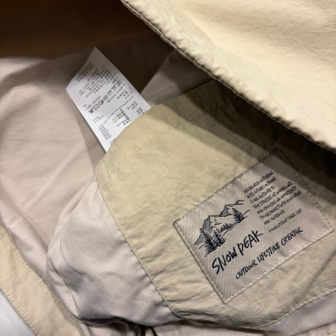 [85] 스노우피크 후드 바람막이 자켓 베이지 D208 상품이미지10