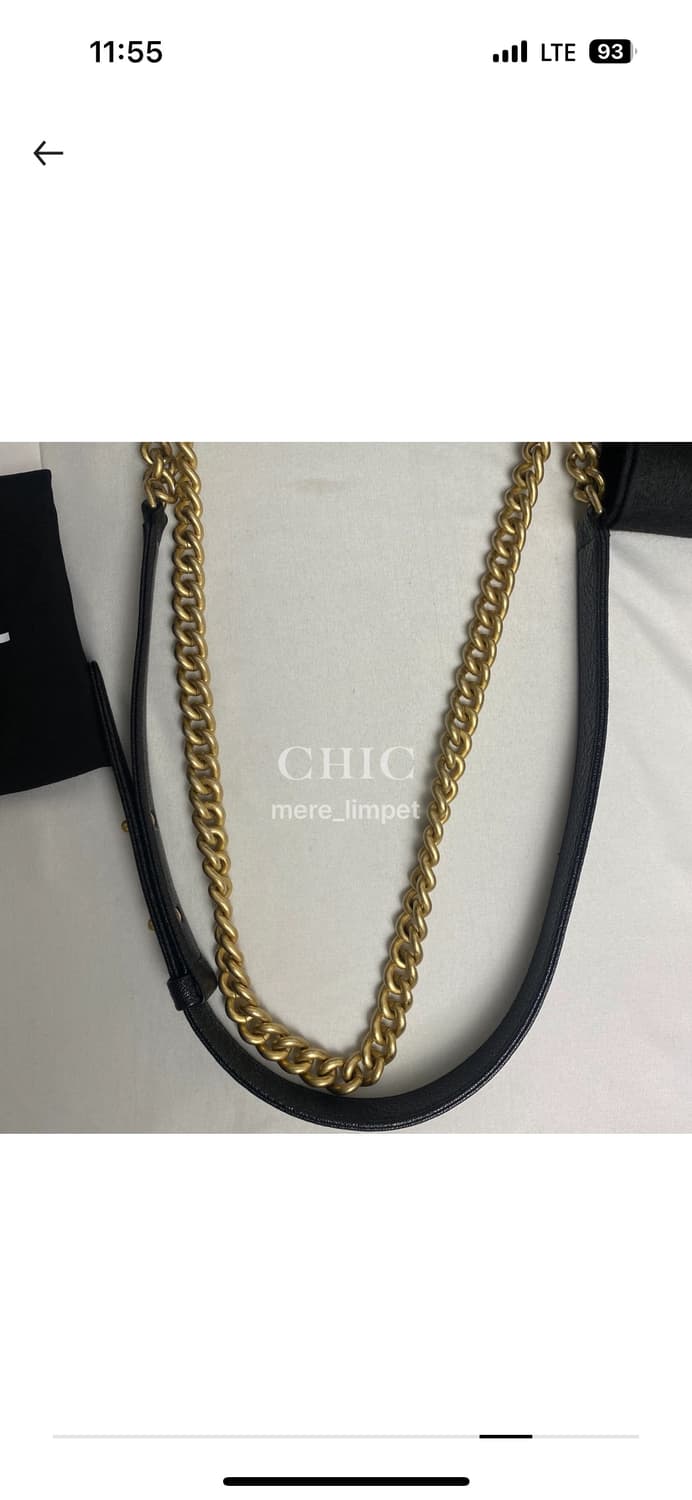 [신품급풀박스]샤넬 보이사첼백 뉴보이 금장 캐비어 한정판 상품이미지6