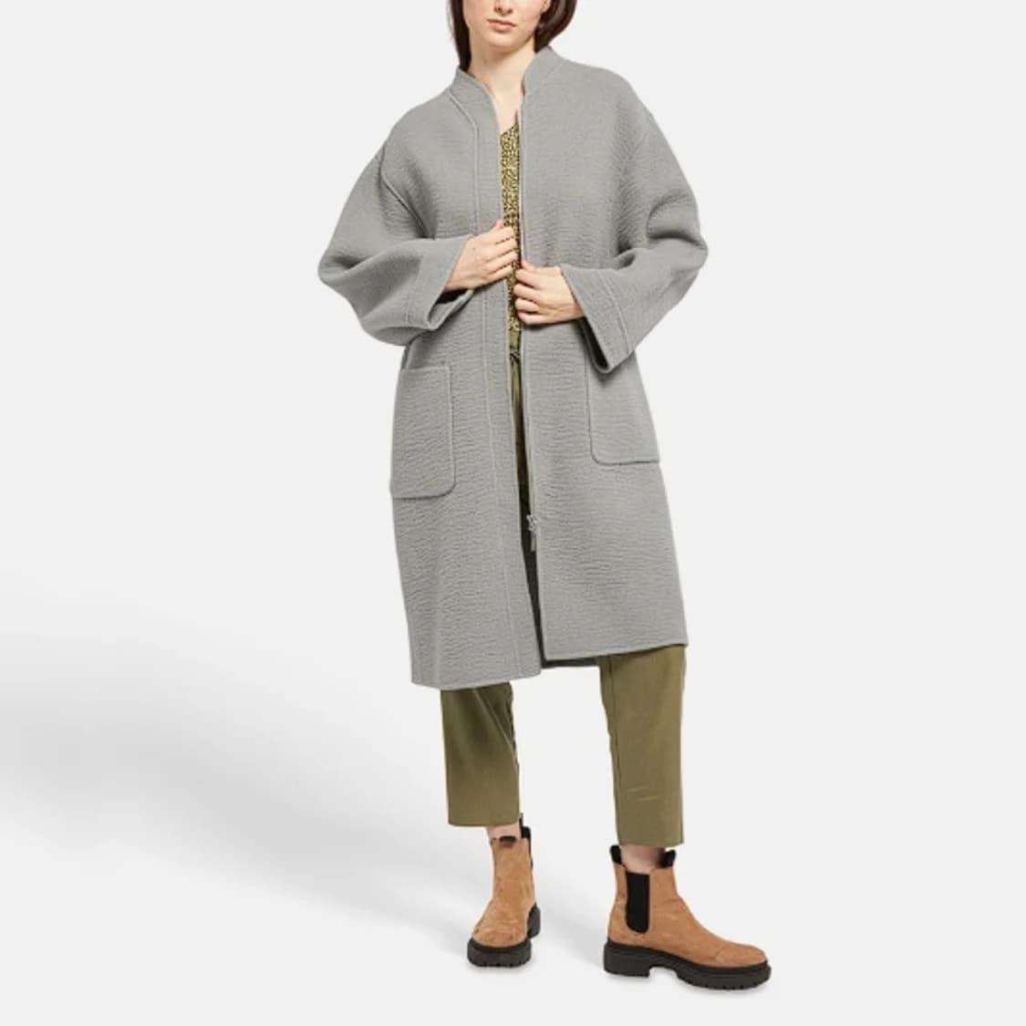 엠포리오아르마니 100% 울 집업 코트 상품이미지4