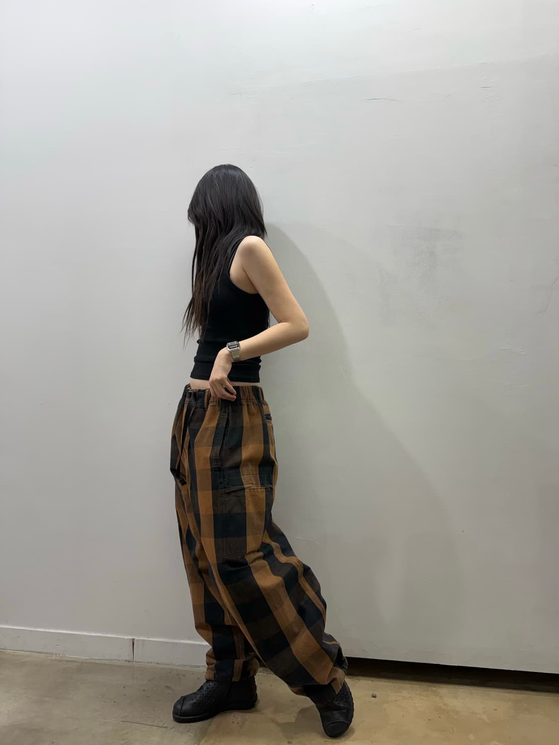 슈프림 밴딩 벨트 디테일 와이드 팬츠 상품이미지4