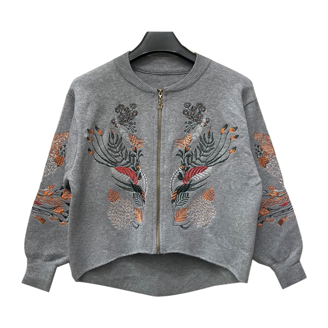 VTG 빈티지 플라워 자수 니트 집업 가디건 FREE 상품이미지1