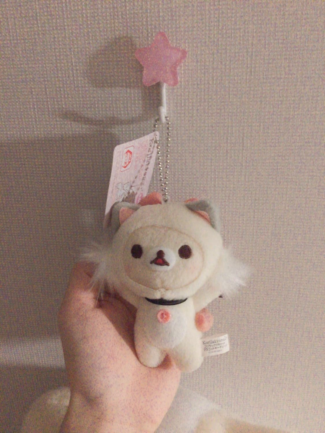 2018 고전 코리락쿠마 네코 고양이 하트 키링 인형 상품이미지2