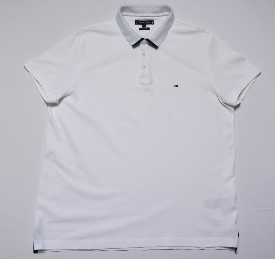 타미힐피거 화이트 반팔 카라티 XL 거의 새상품 상품이미지5