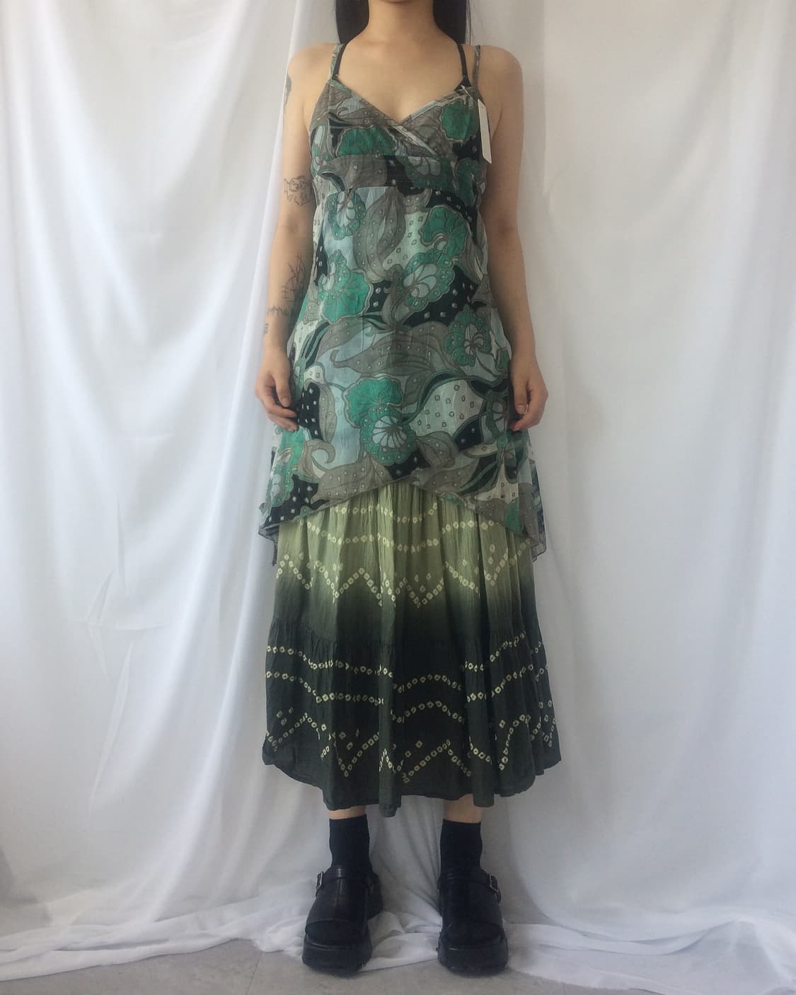 Ethnic mood dyed long skirt 상품이미지5
