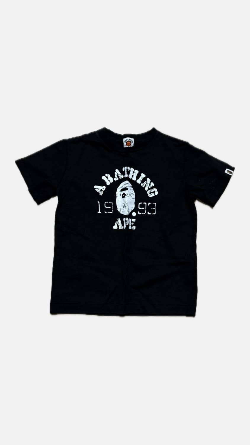 베이프 키즈 컬리지 티셔츠 블랙 상품이미지1