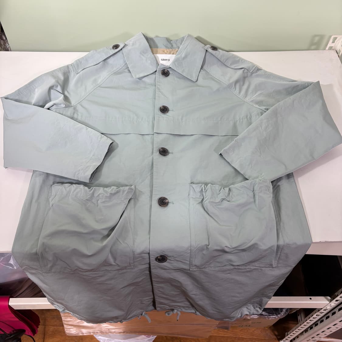 우먼M-L 시에로 파스텔블루 트렌치코트 상품이미지2