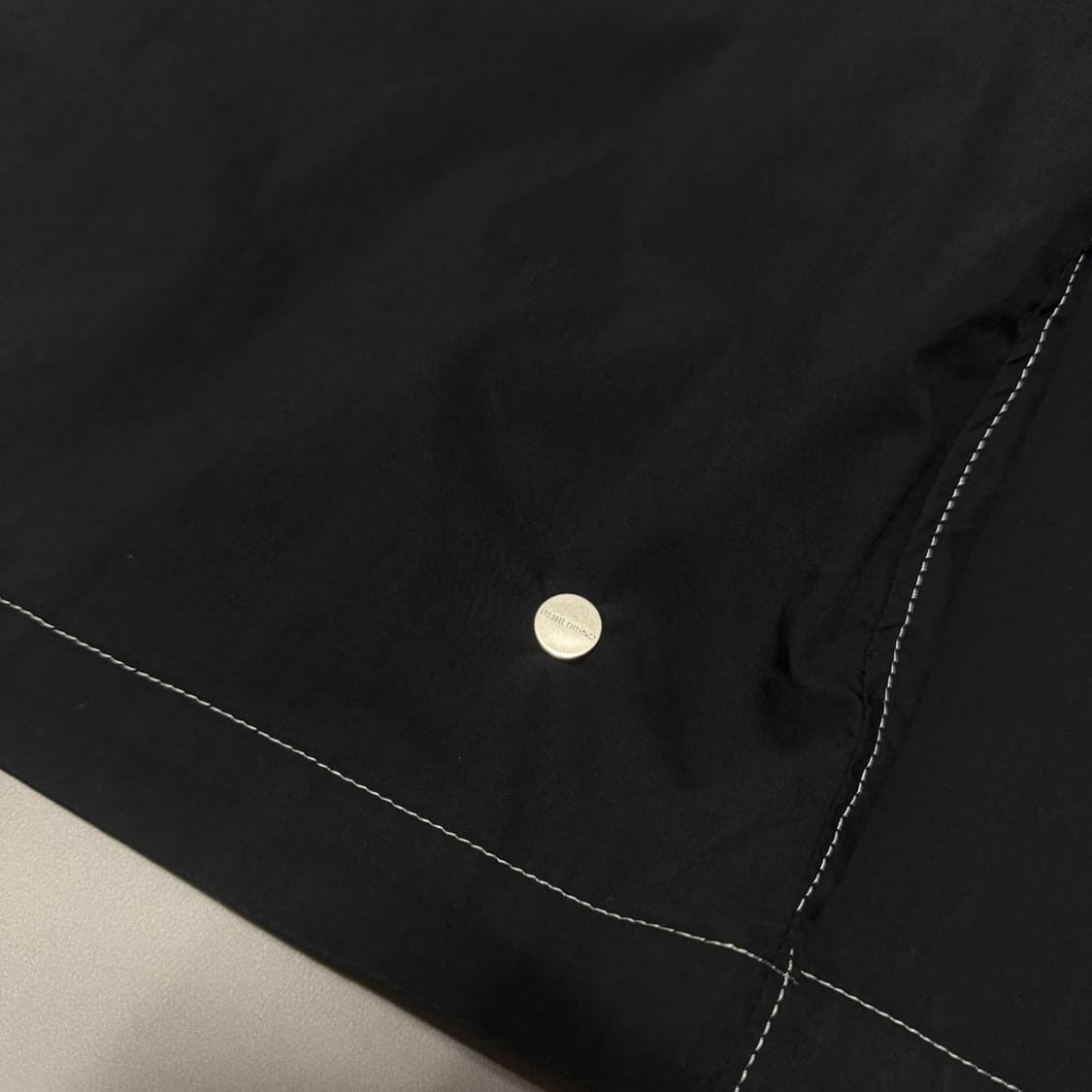 NULABEL CM1YOK42 블랙 레이어 코튼 혼방 집업 셔츠 자켓 상품이미지5
