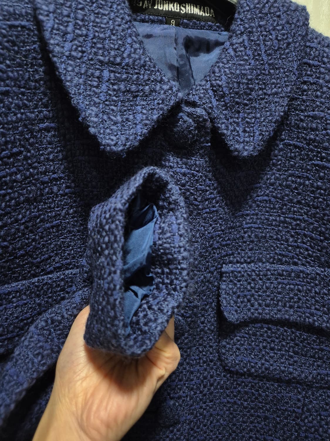 준코시마다 네이비 부클트위드 자켓 상품이미지4