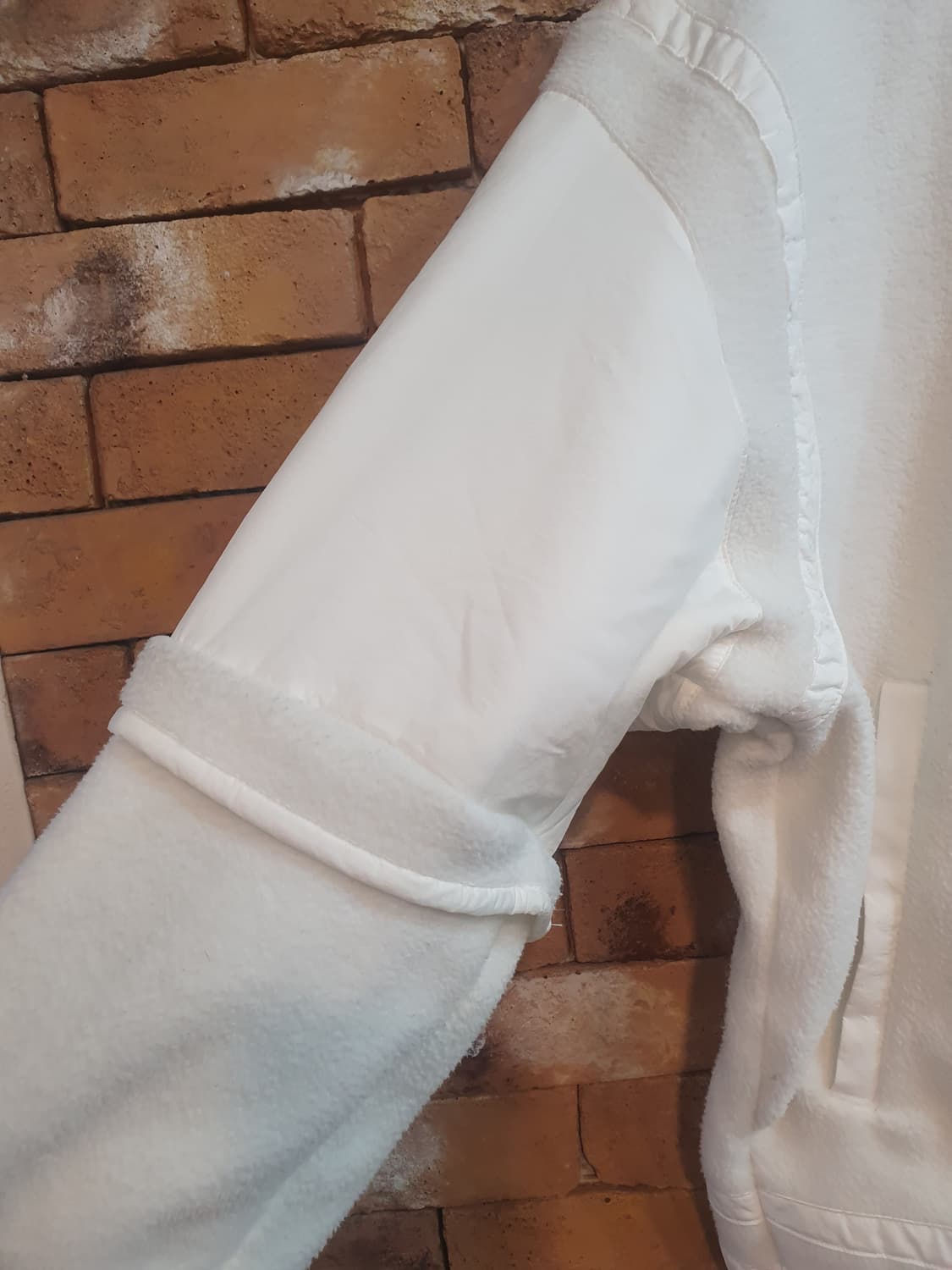 아디다스 뽀글이 후리스 자켓 아이보리  상품이미지6