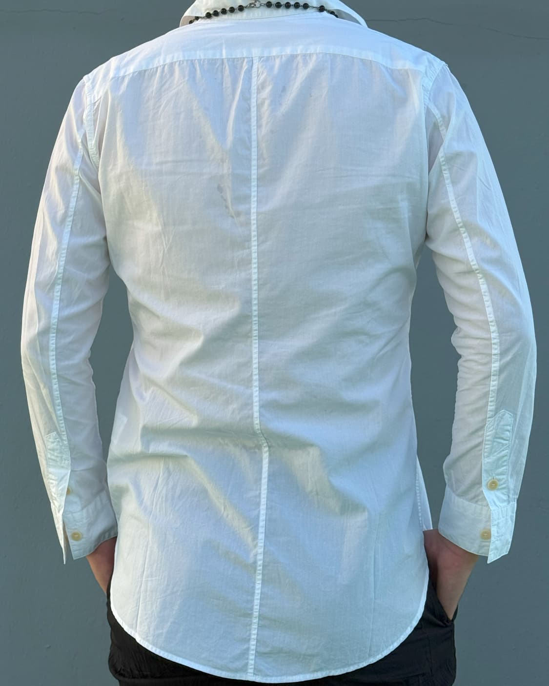 Julius White Cotton Poplin Shirt 상품이미지3