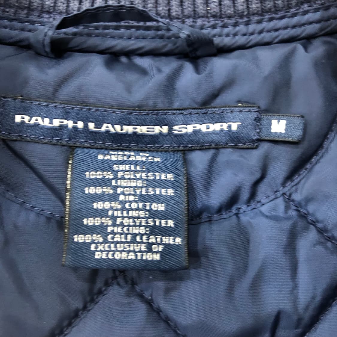 폴로 랄프로렌 투웨이 소가죽 스웨이드 패치 퀄팅 자켓 상품이미지5